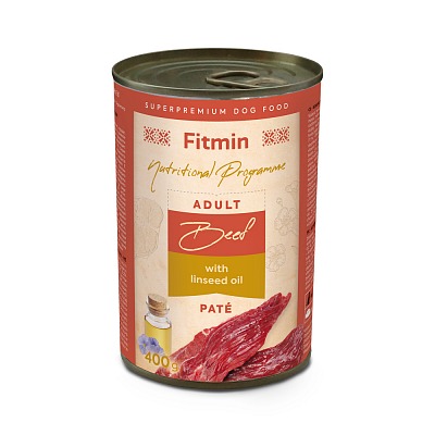 Fitmin Program karma mokra wołowina z olejem lnianym 400g