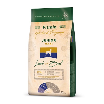 Fitmin dog maxi junior lamb&beef - 12 kg
