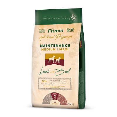 Fitmin dog medium maxi maintenance lamb&beef - 12 kg