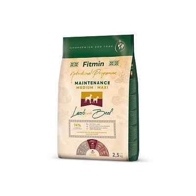 Fitmin dog medium maxi maintenance lamb&beef - 2,5 kg