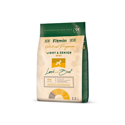 Fitmin dog mini light senior lamb&beef - 2,5 kg