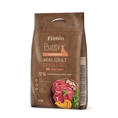 Fitmin dog Purity Grain Free Adult Mini Beef - 4 kg