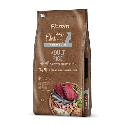 Fitmin dog Purity Rice Adult Fish&Venison - 12 kg