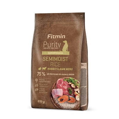 Fitmin dog Purity Rice Semimoist Rabbit&Lamb - 0,8 kg