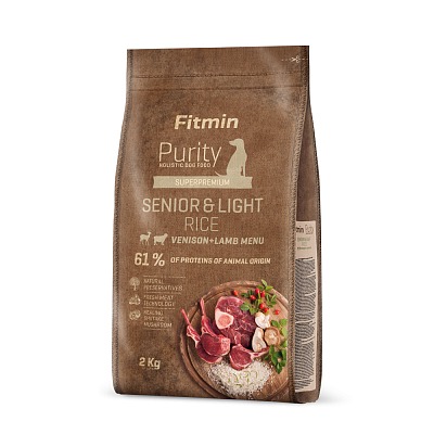 Fitmin dog Purity Rice Senior&Light Venison&Lamb - 2 kg