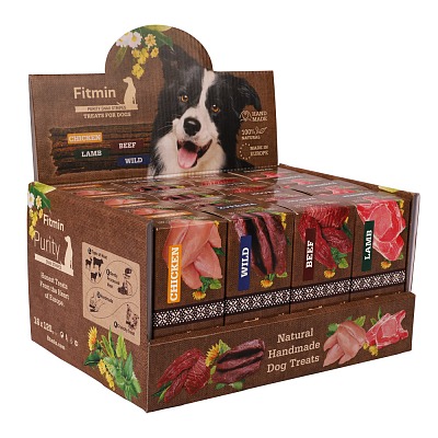 Fitmin dog Purity Snax STRIPES box 4 smaki 16x120 g 