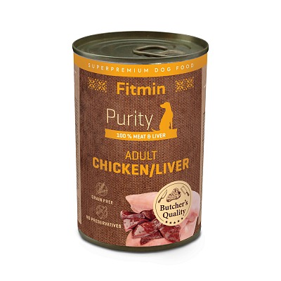 Fitmin Purity dog karma mokra dla psa  kurczak z wątróbką 400g